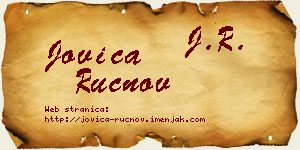 Jovica Ručnov vizit kartica